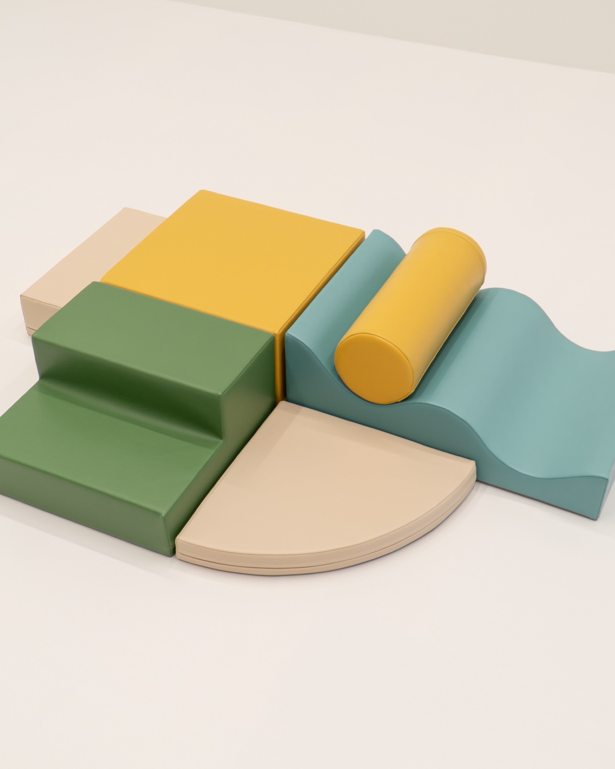 Soft Play 6 Foam Block Set - Pastel Turquoise Explorer