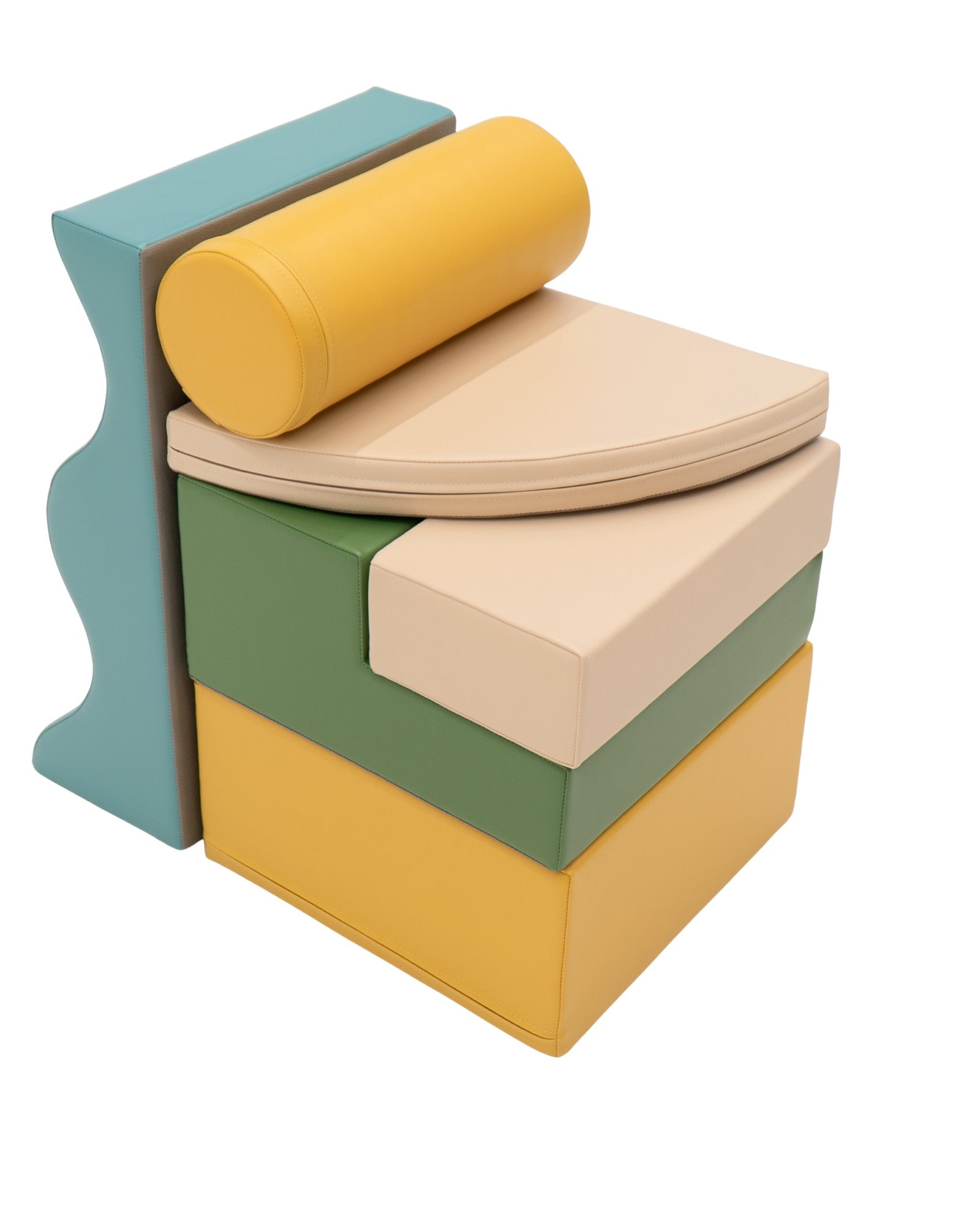 Soft Play 6 Foam Block Set - Pastel Turquoise Explorer