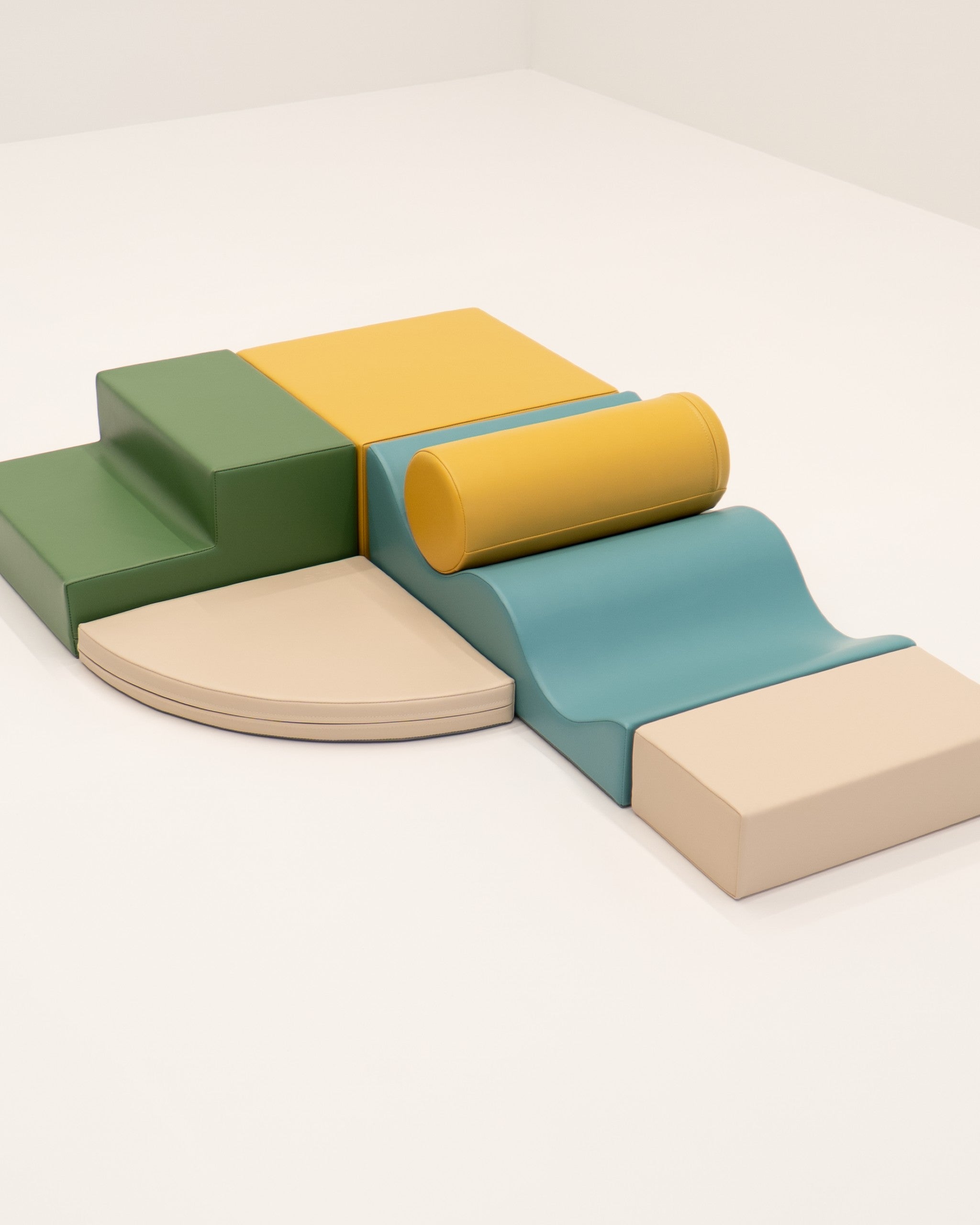 Soft Play 6 Foam Block Set - Pastel Turquoise Explorer