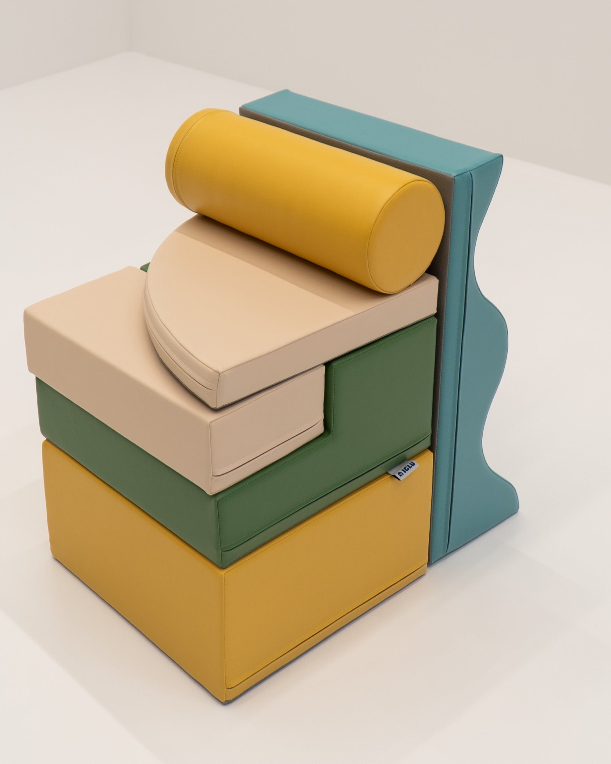 Soft Play 6 Foam Block Set - Pastel Turquoise Explorer