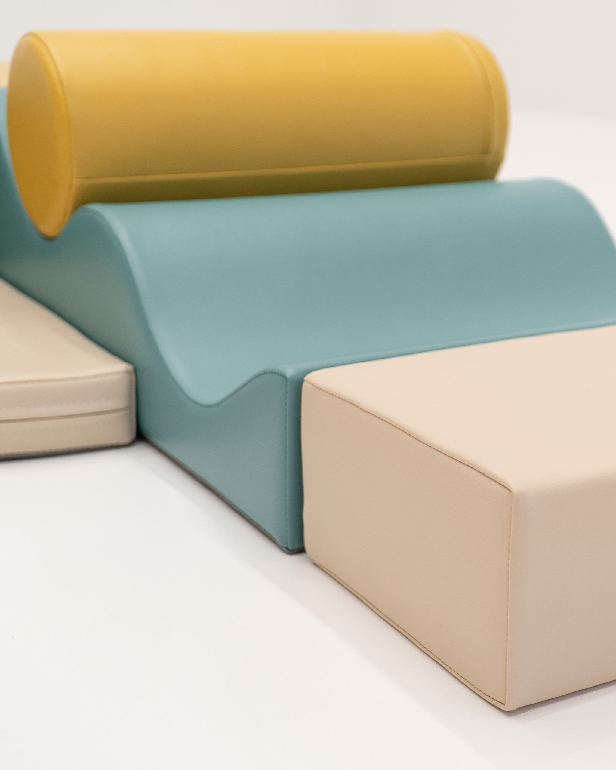 Soft Play 6 Foam Block Set - Pastel Turquoise Explorer