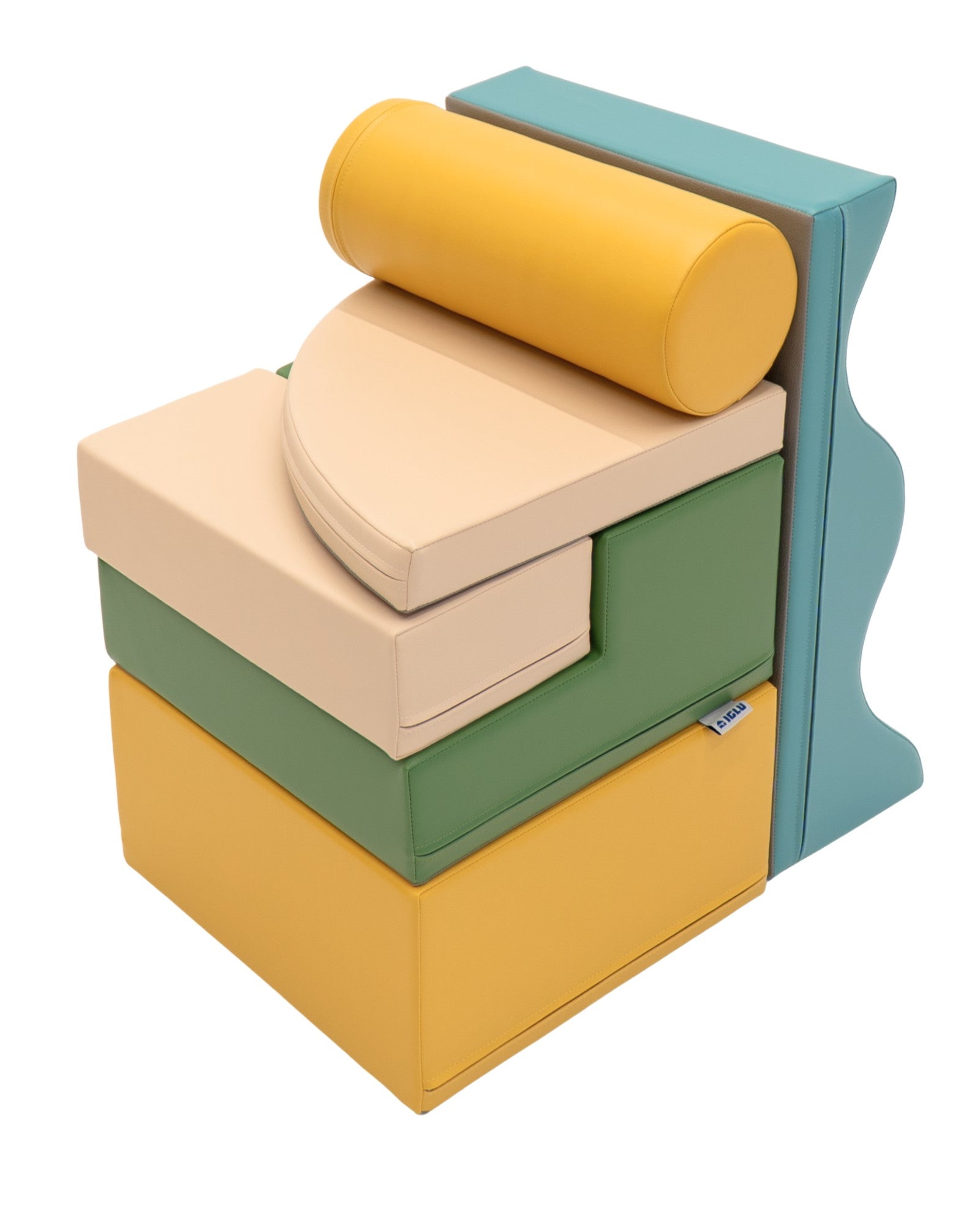 Soft Play 6 Foam Block Set - Pastel Turquoise Explorer
