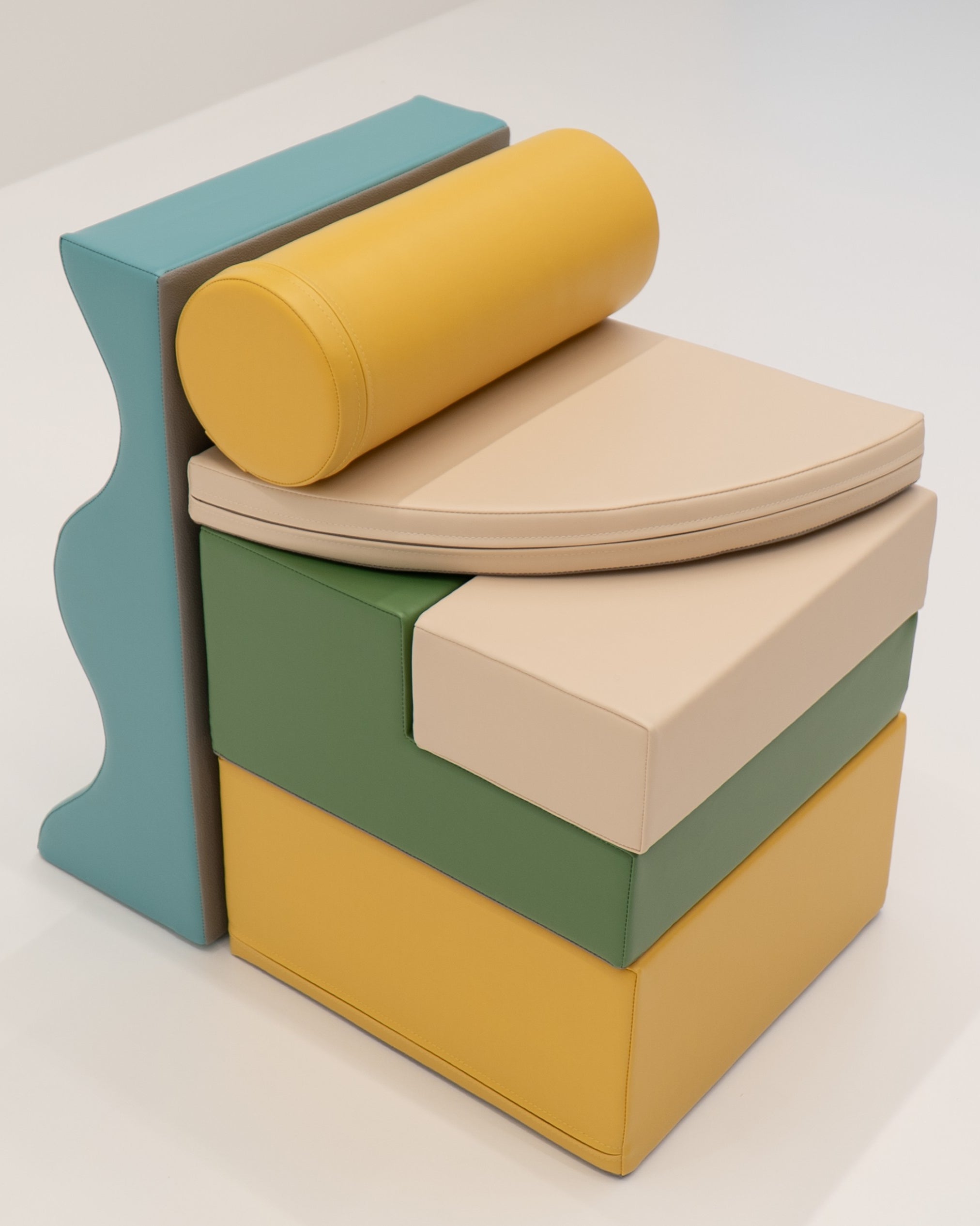 Soft Play 6 Foam Block Set - Pastel Turquoise Explorer