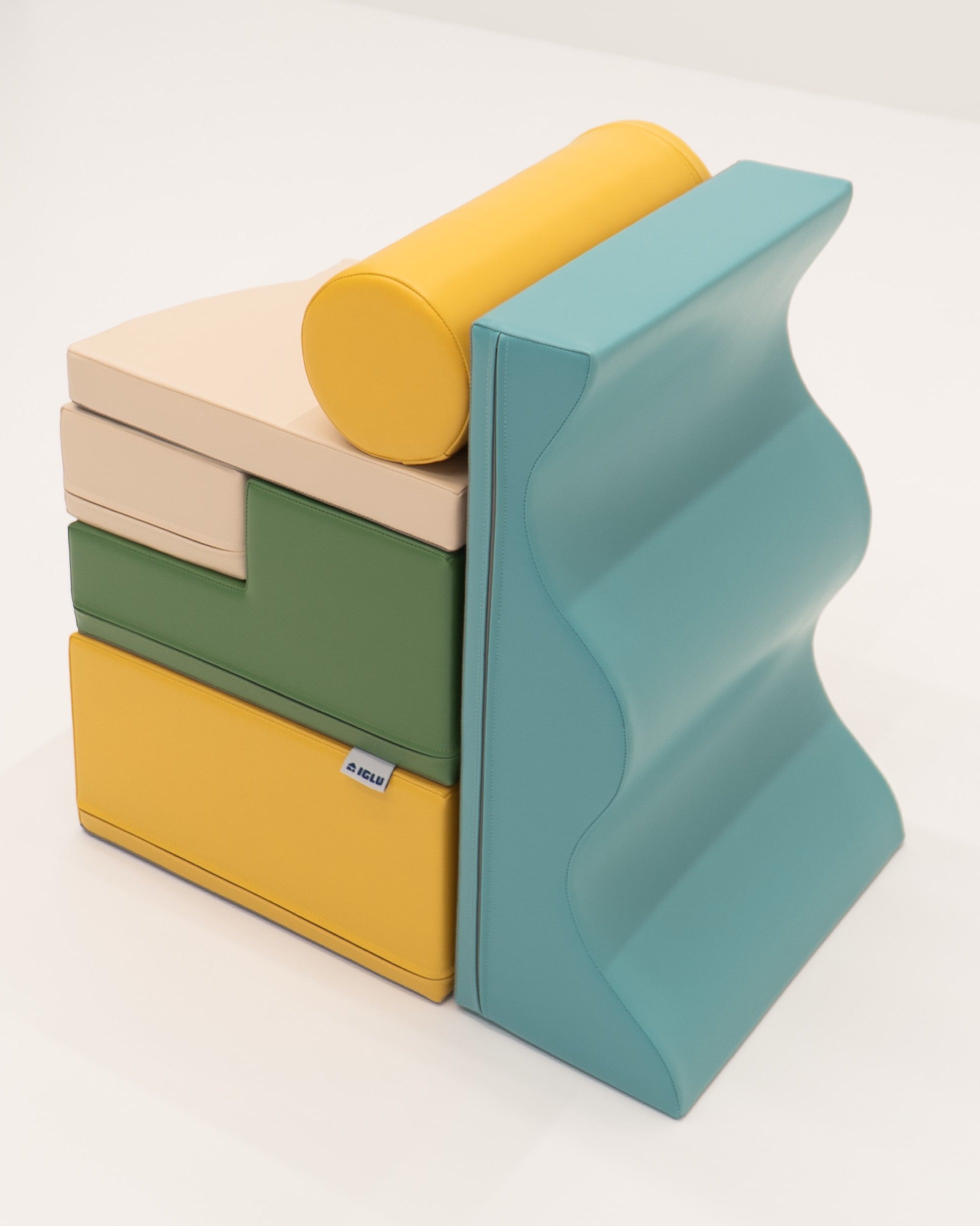 Soft Play 6 Foam Block Set - Pastel Turquoise Explorer