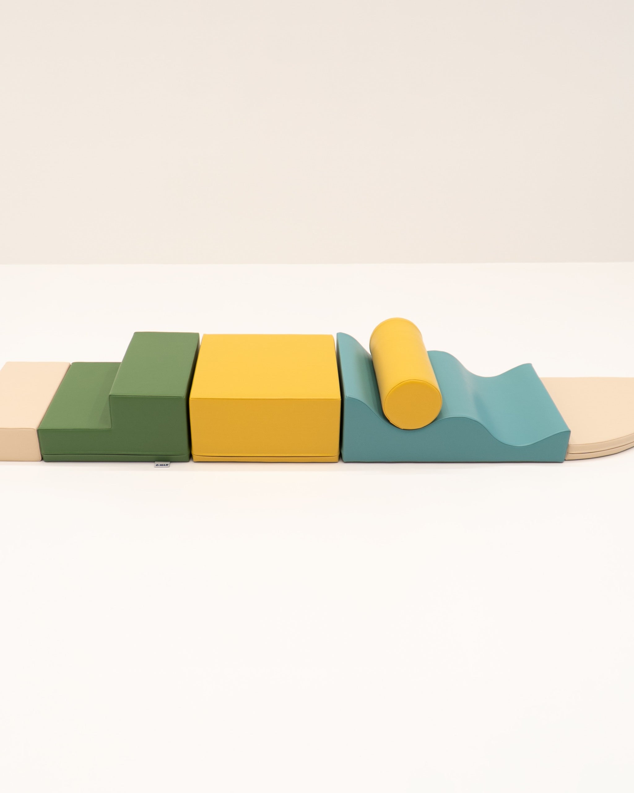 Soft Play 6 Foam Block Set - Pastel Turquoise Explorer