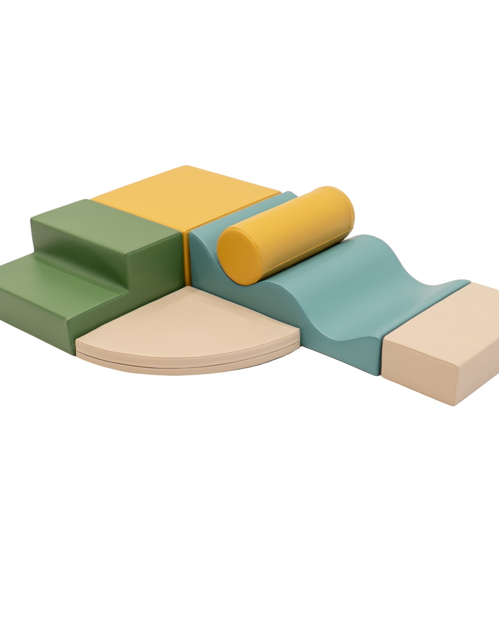 Soft Play 6 Foam Block Set - Pastel Turquoise Explorer