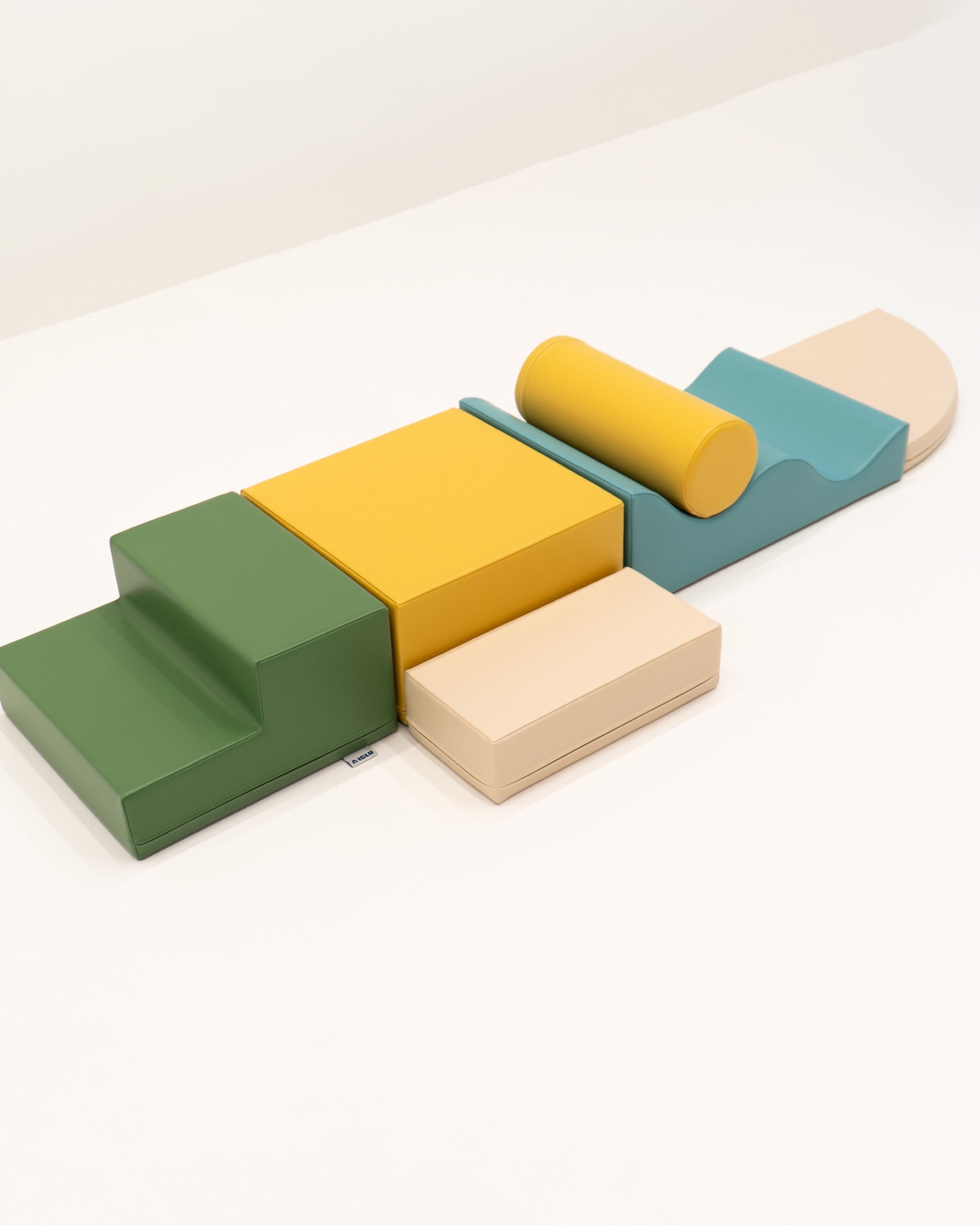 Soft Play 6 Foam Block Set - Pastel Turquoise Explorer