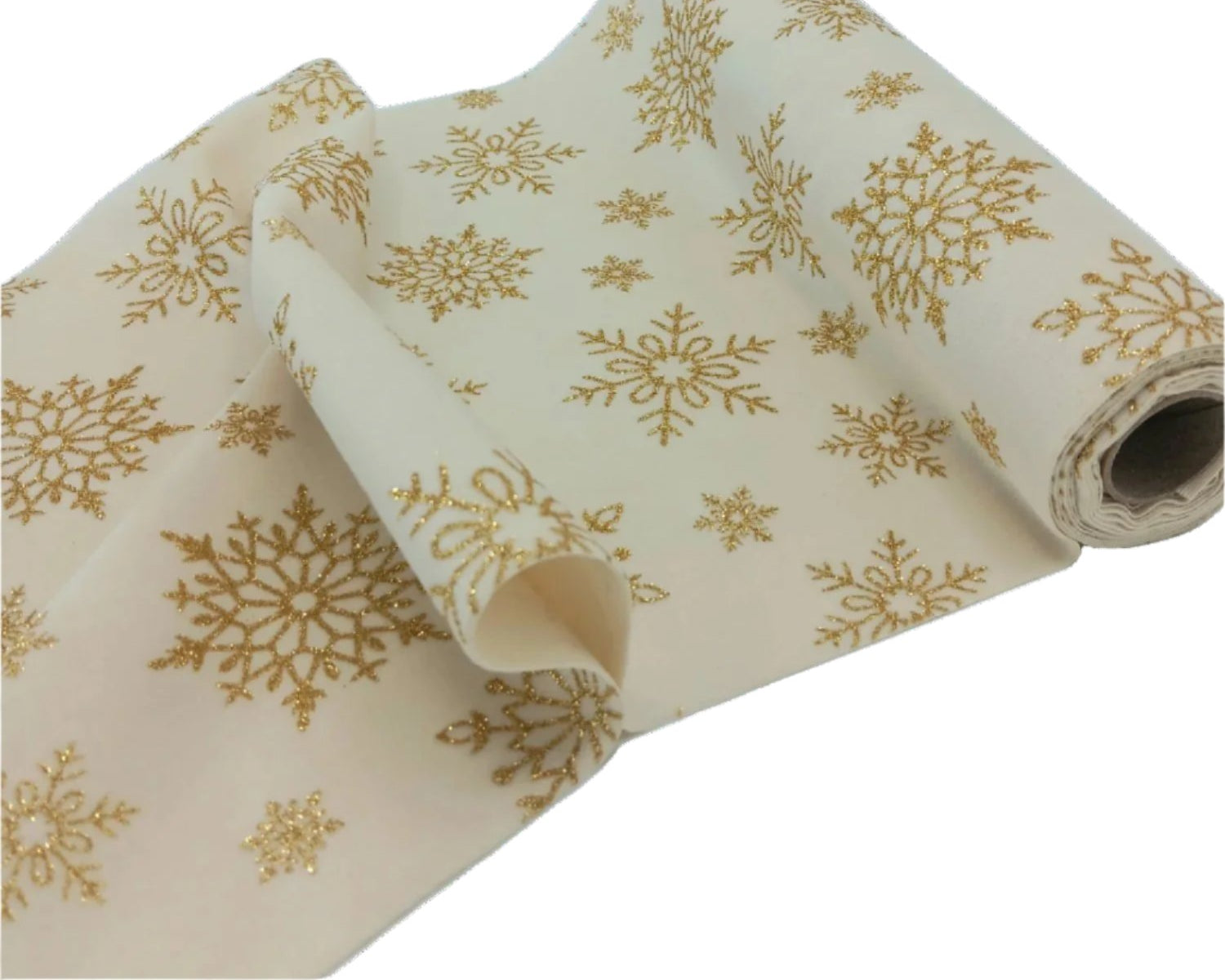 Jouluinen kaitaliina lumihiutale kuviolla