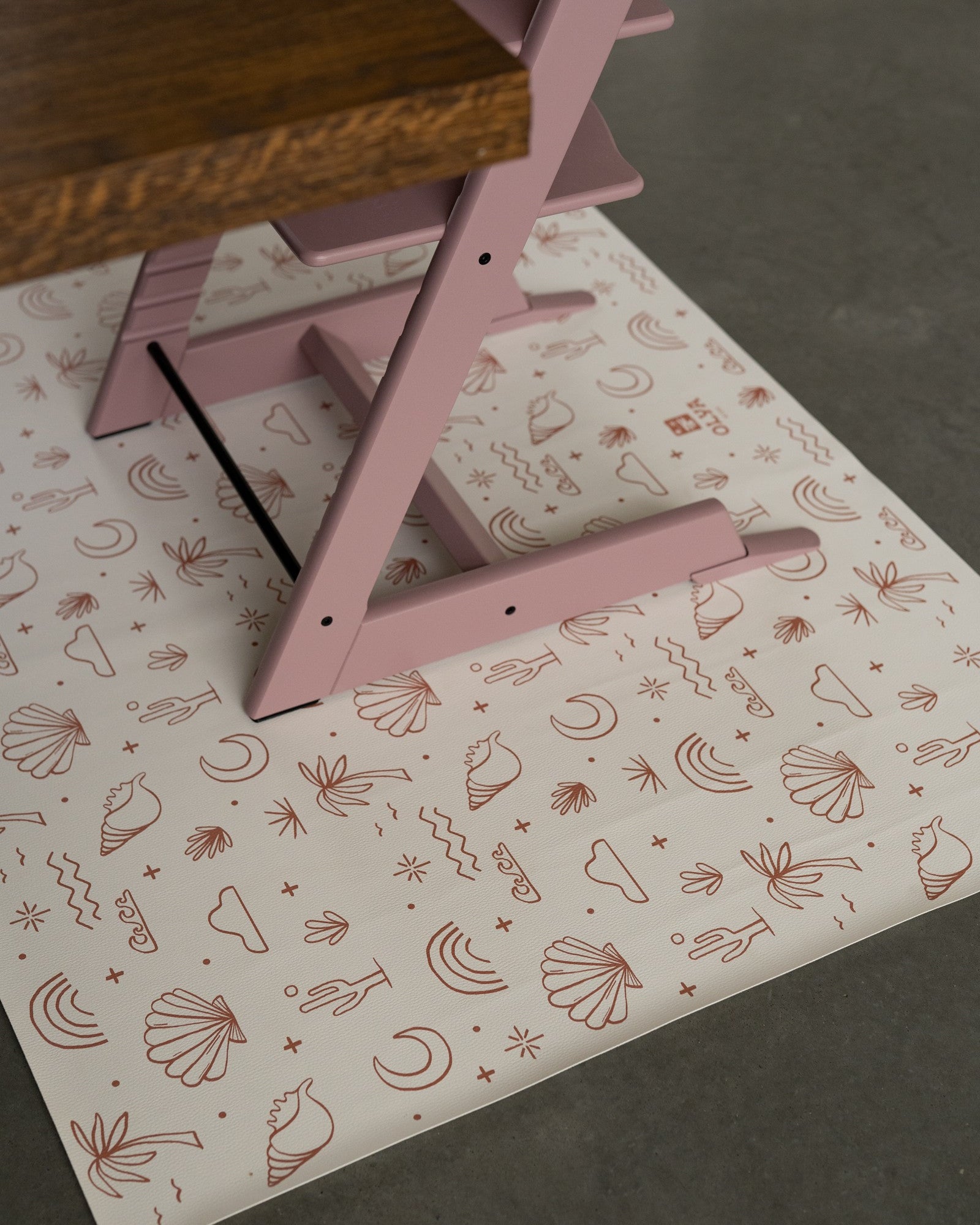 Kids Mealtime Floor Mat, Non-Slip & Waterproof - Palm Beach Terra