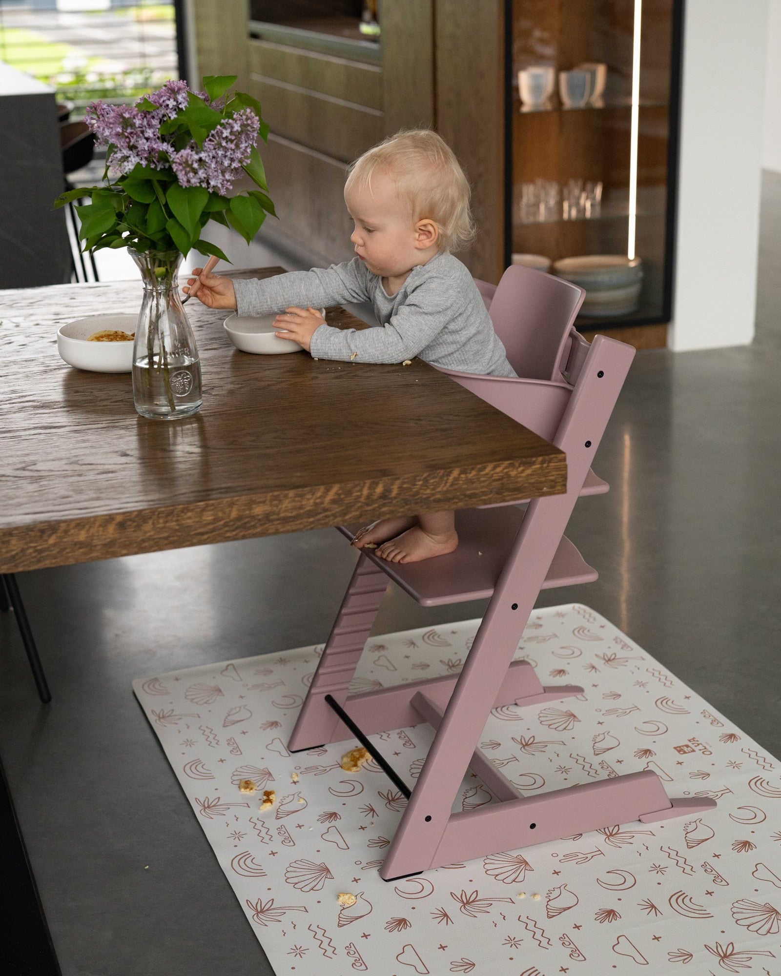 Kids Mealtime Floor Mat, Non-Slip & Waterproof - Palm Beach Terra