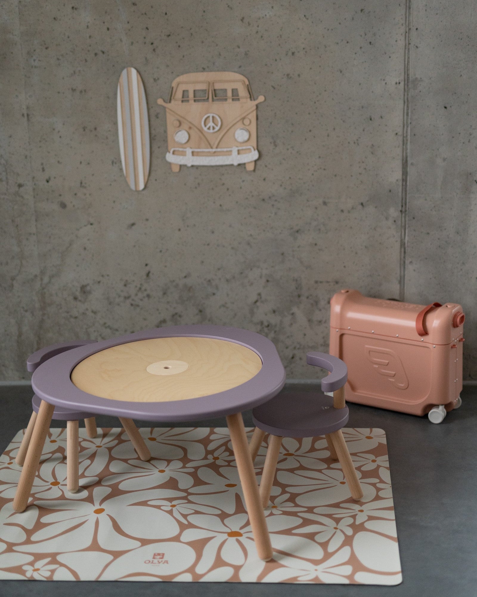 Kids Mealtime Floor Mat, Non-Slip & Waterproof - Daisy Earth