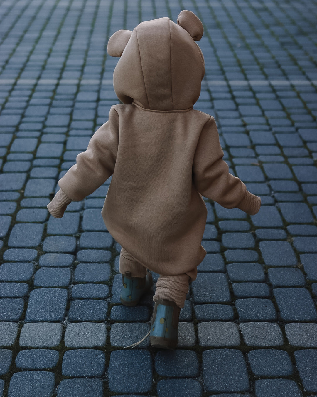Eared Jumpsuit for Babies and Kids - Cacao