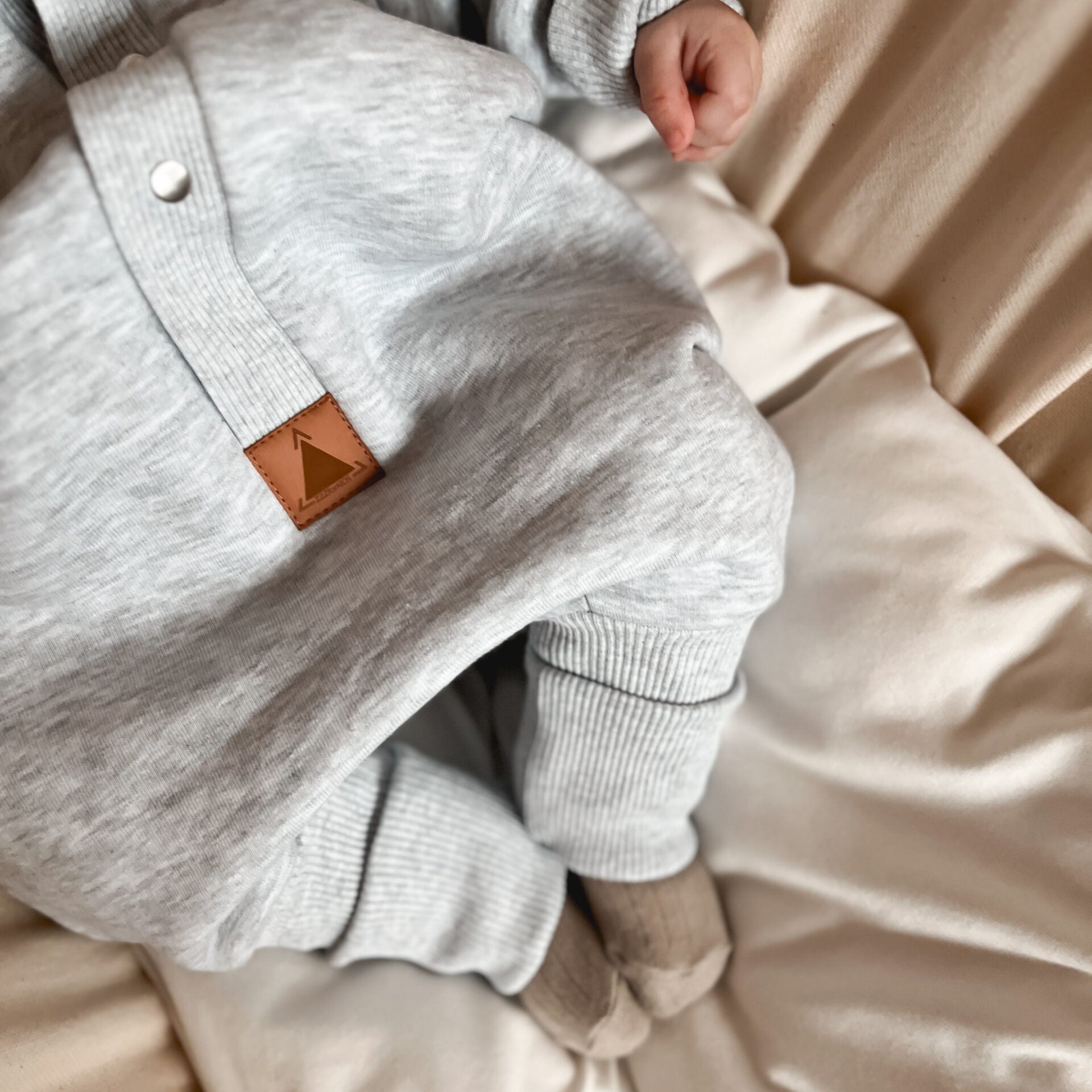 Eared Jumpsuit for Babies and Kids - Melange Grey
