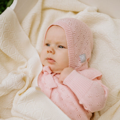 HAPPINESS Gift Set For Baby - Blanket, Romper and Bonnet