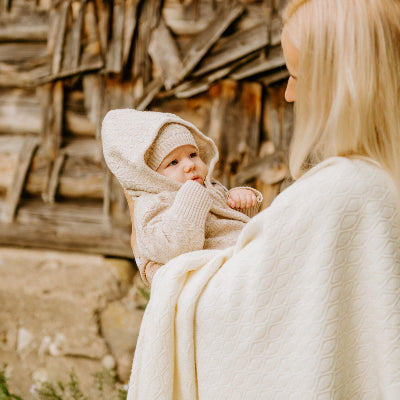 HAPPINESS Gift Set For Baby - Blanket, Romper and Bonnet