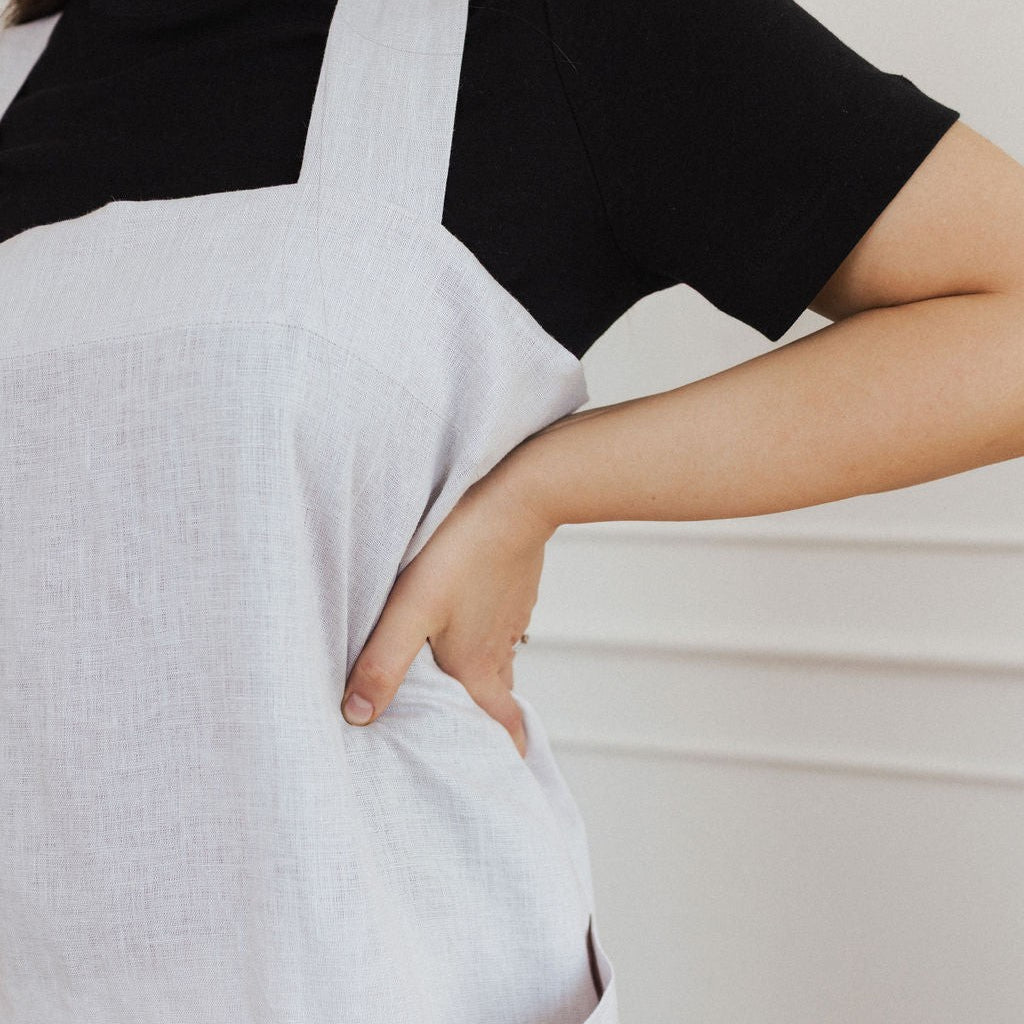 Linen Crossed Back Apron