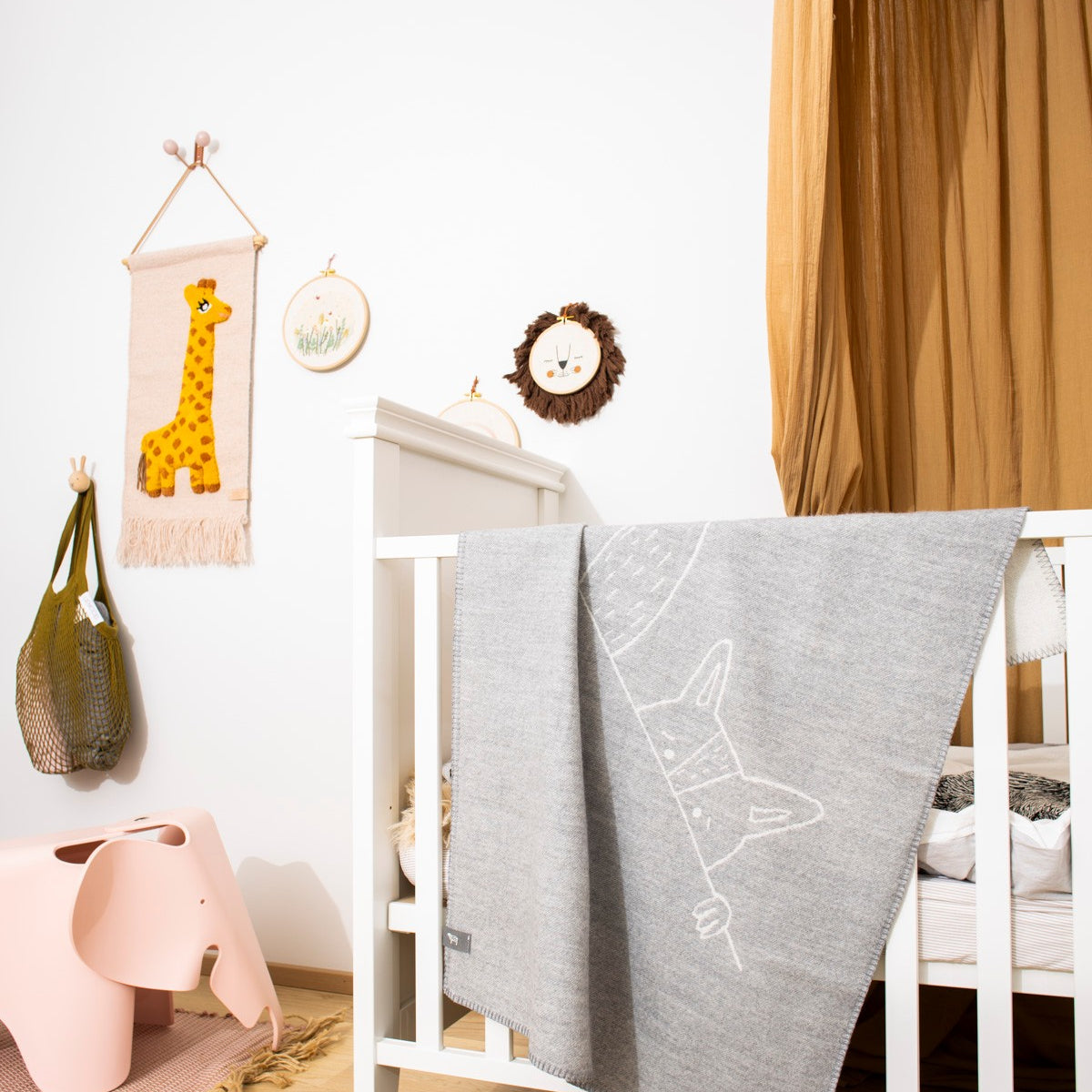 Merino baby blanket - Fox