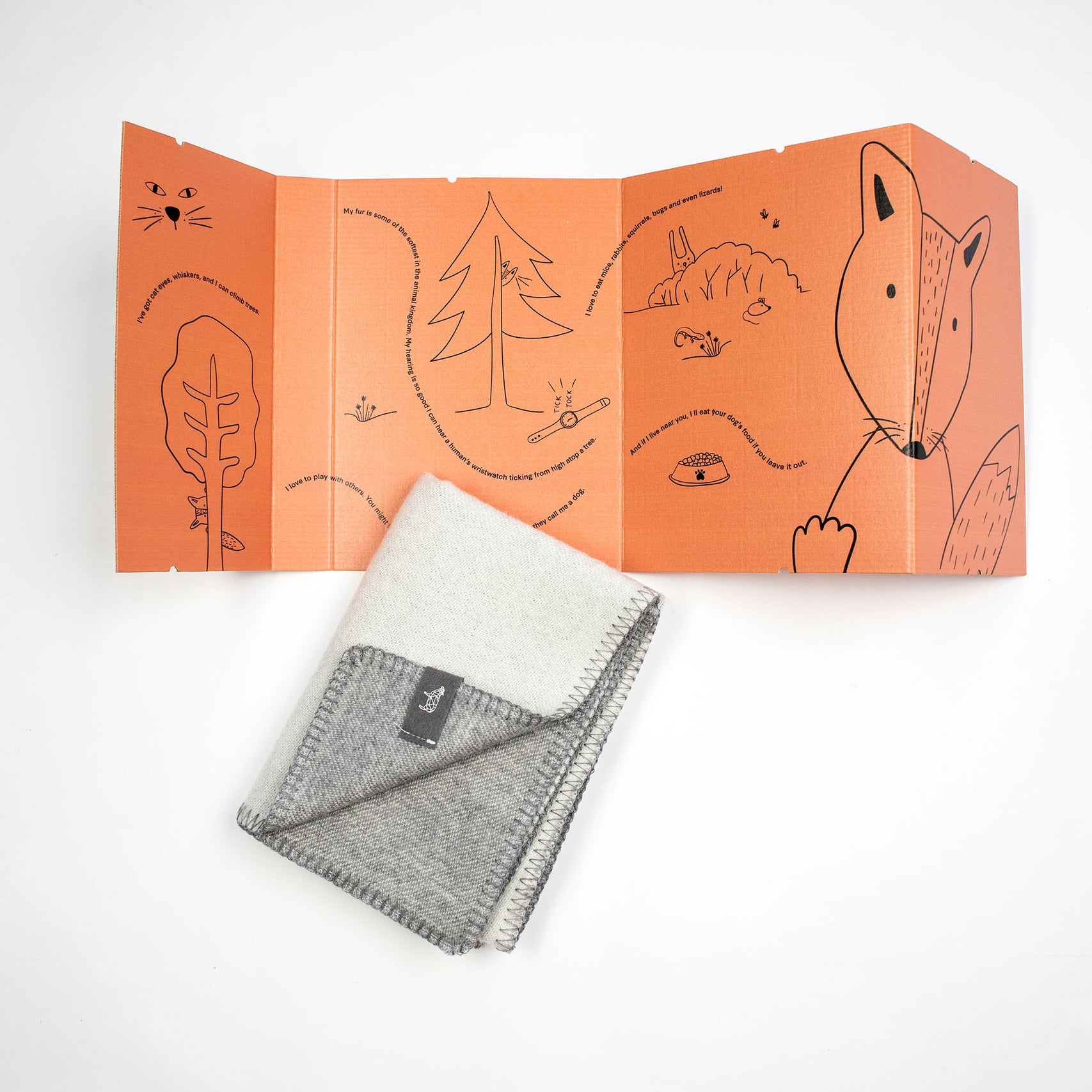 Merino baby blanket - Fox