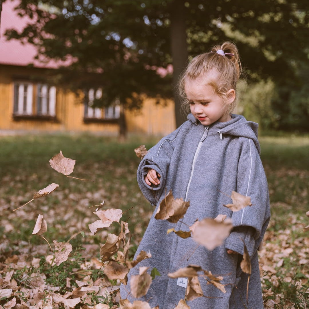 Merino Wool Car Poncho For Kids - Bunny