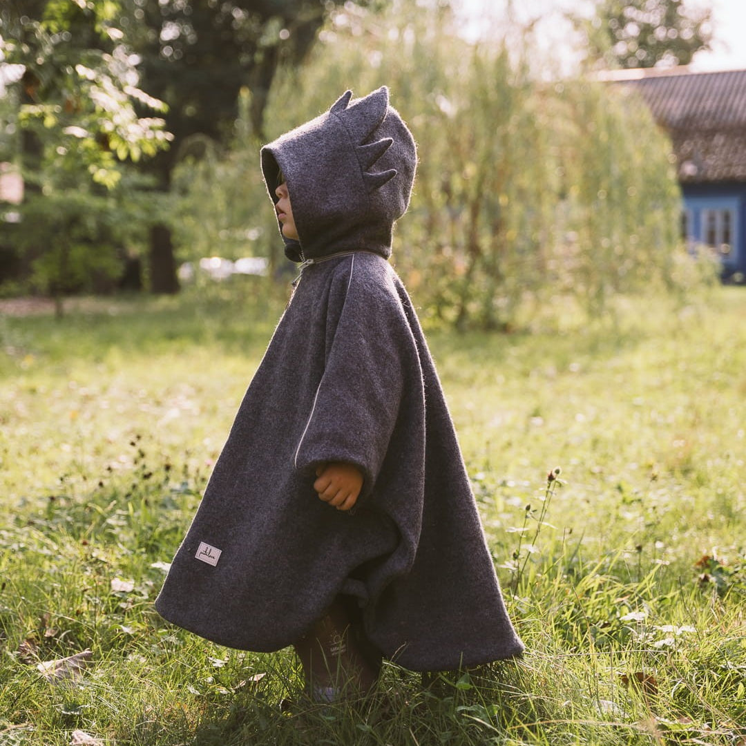Merino Wool Car Poncho For Kids - Dragon
