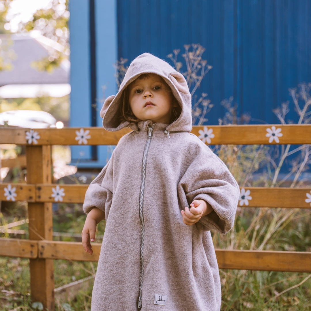 Merino Wool Car Poncho For Kids - Lamb