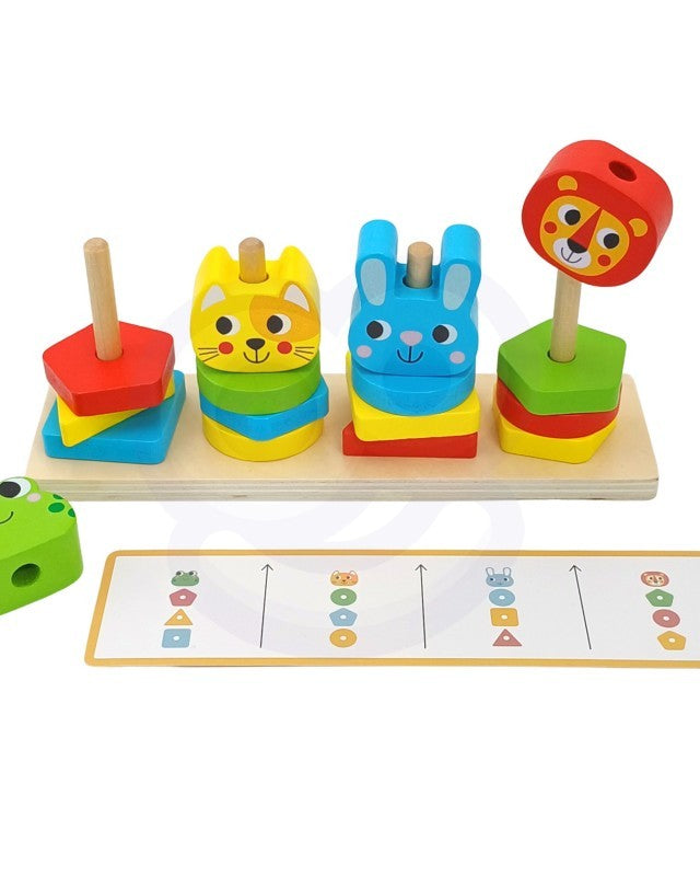 Montessori Puzzle Pyramid With Animals