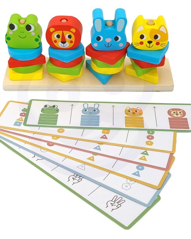 Montessori Puzzle Pyramid With Animals