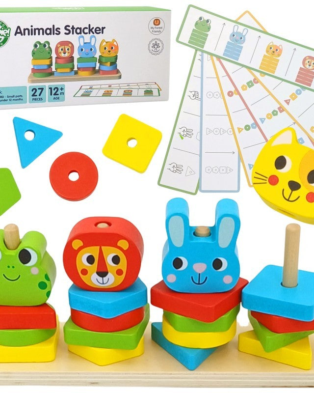 Montessori Puzzle Pyramid With Animals