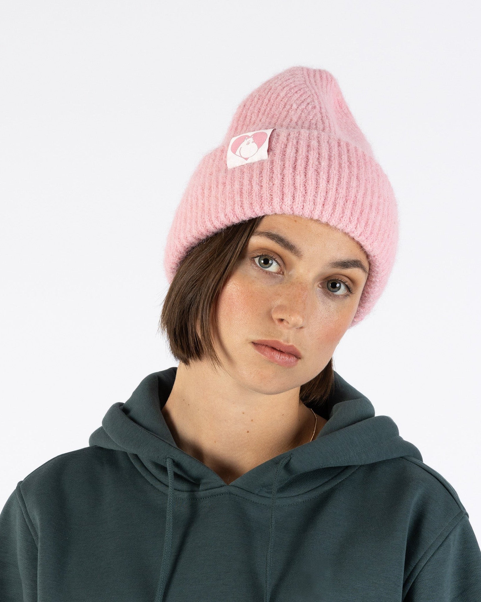 Moomintroll Fluffy Chunky Beanie - Pink