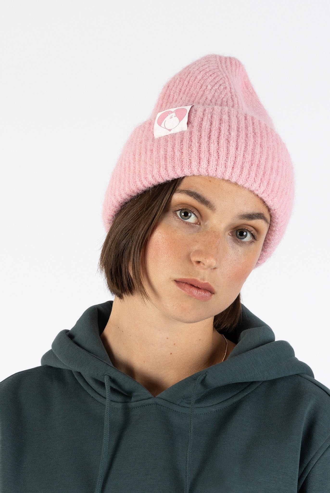 Moomintroll Fluffy Chunky Beanie - Pink