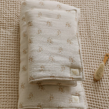 Muslin Baby Blanket + Pillow Set - Boho Flowers