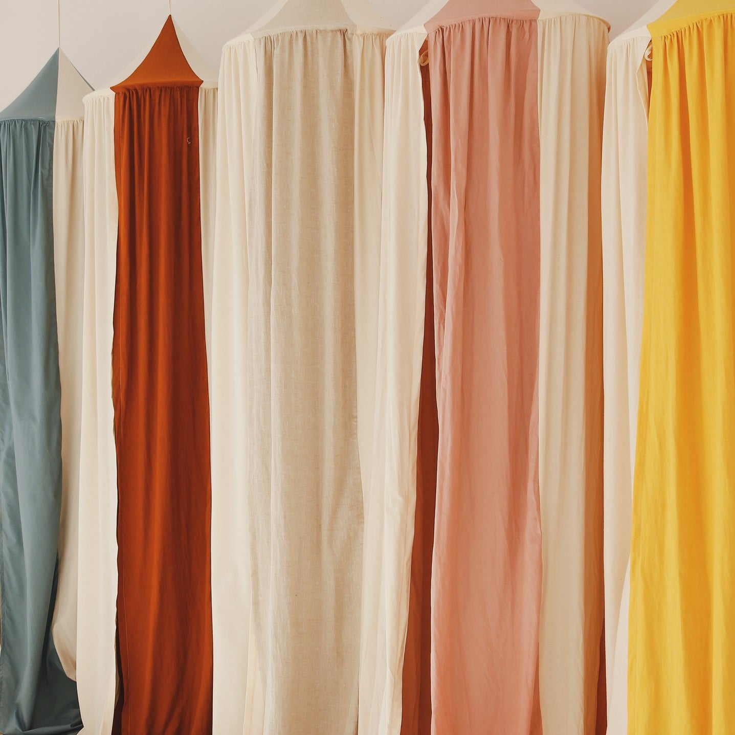 Organic Cotton and Linen Canopy - Powder Pink