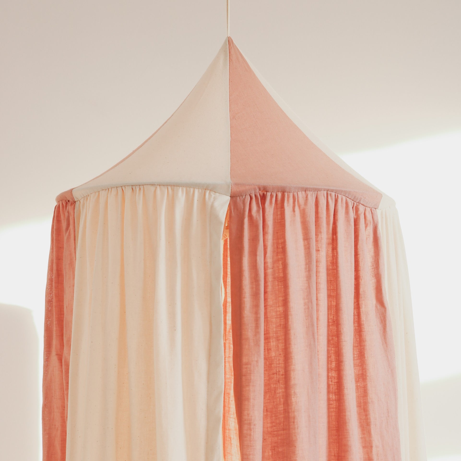 Organic Cotton and Linen Canopy - Powder Pink