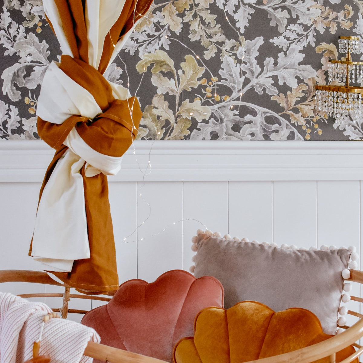 Organic Cotton and Linen Canopy - Caramel Circus