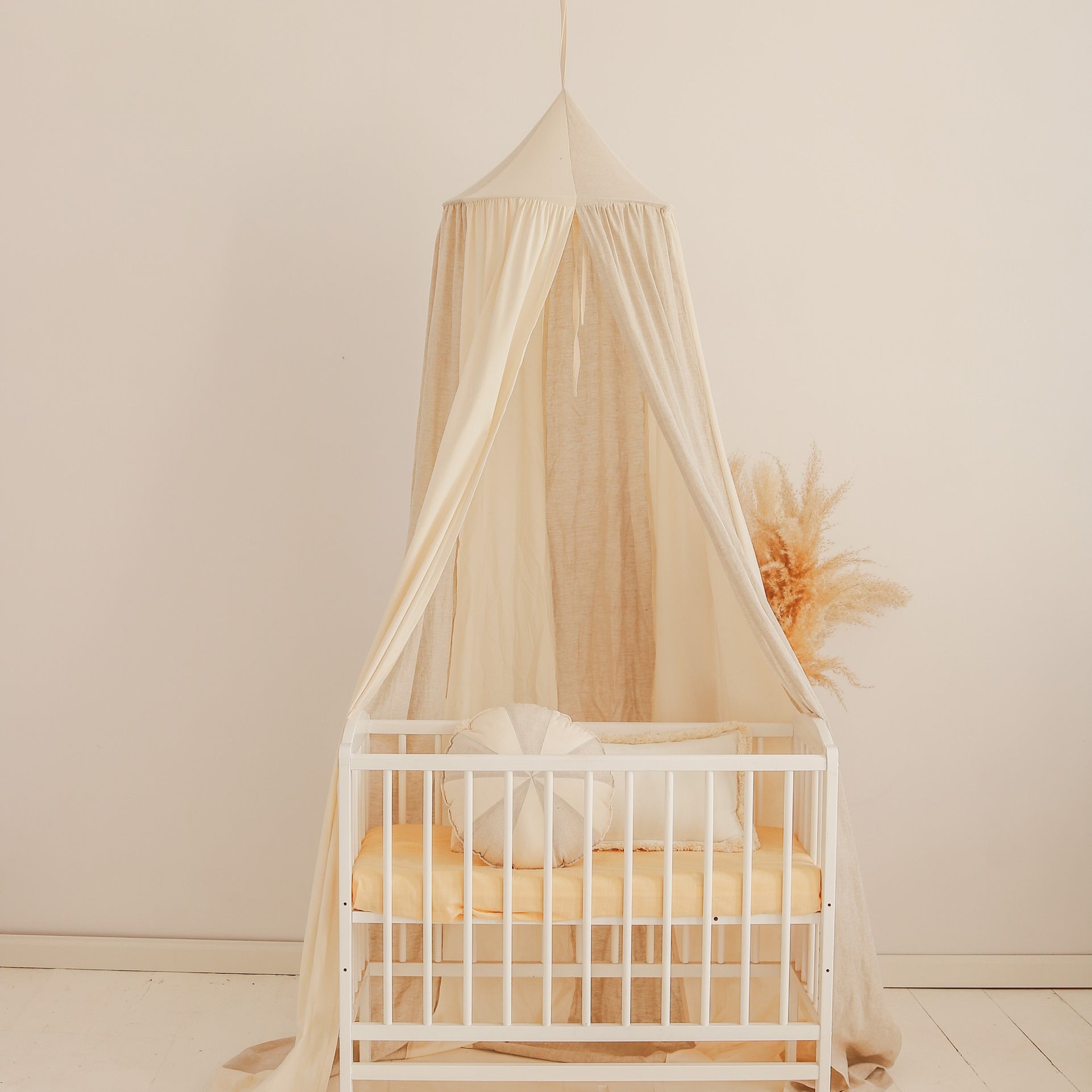 Organic Cotton and Linen Canopy - Cream Circus