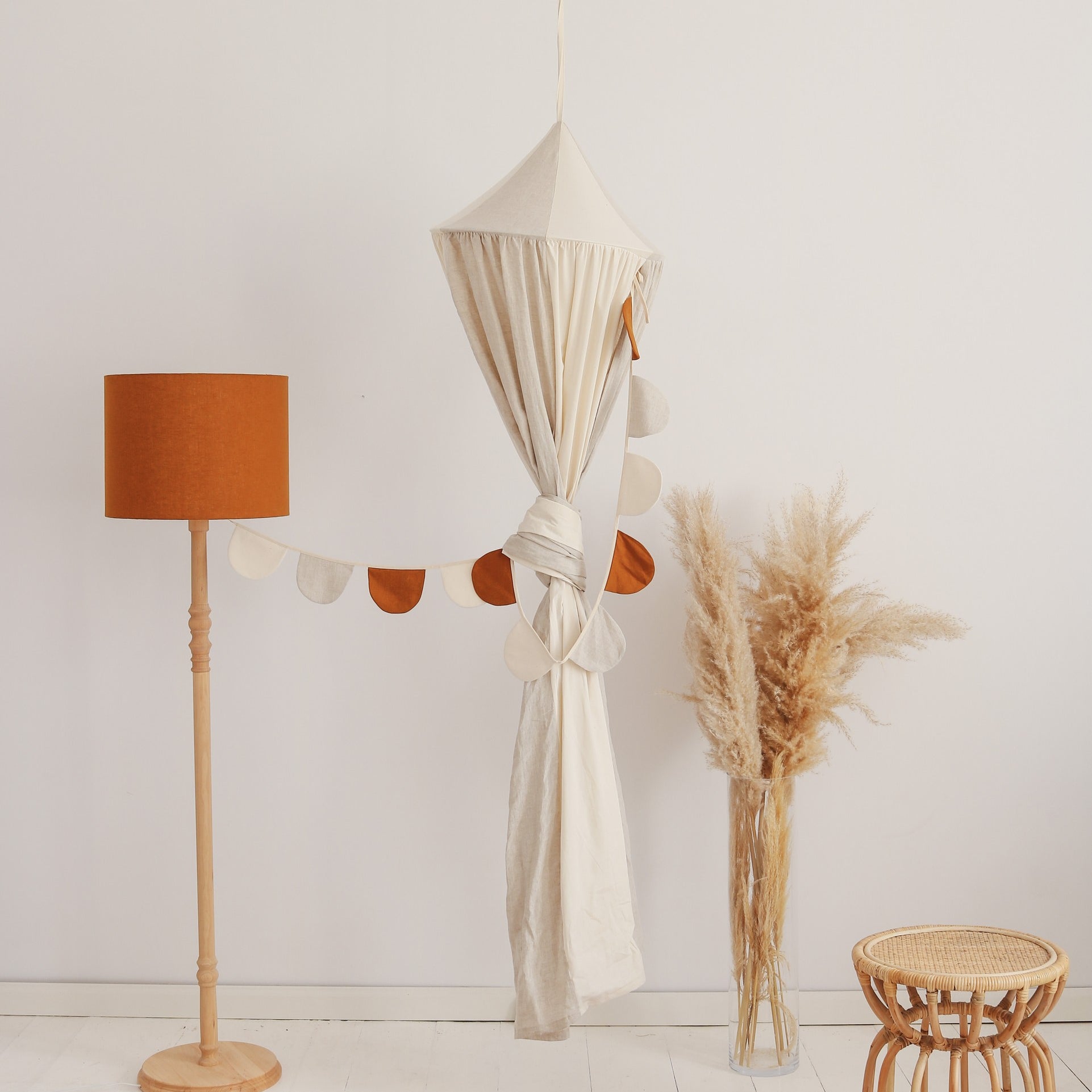 Organic Cotton and Linen Canopy - Cream Circus