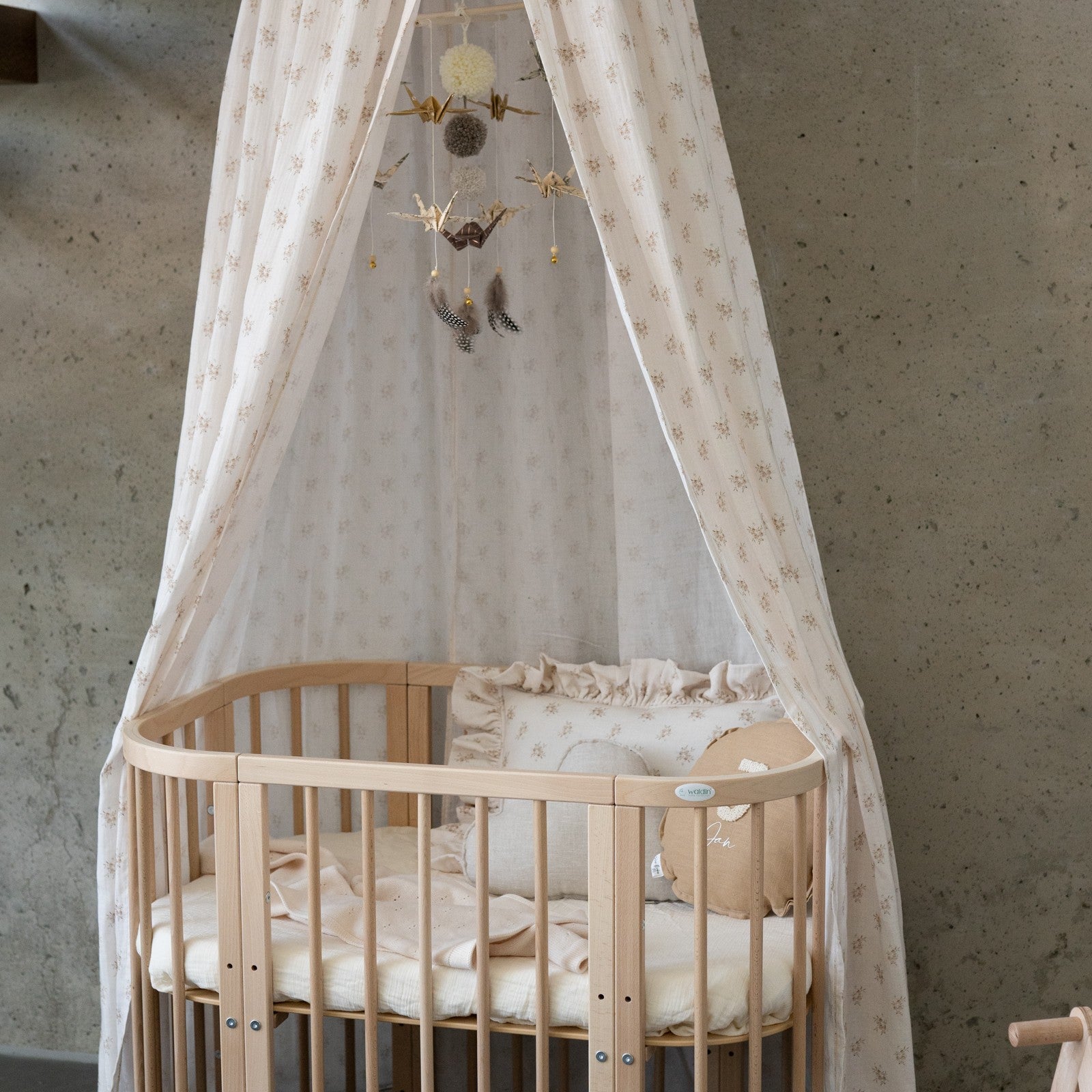 Organic Cotton Canopy - Boho Flowers