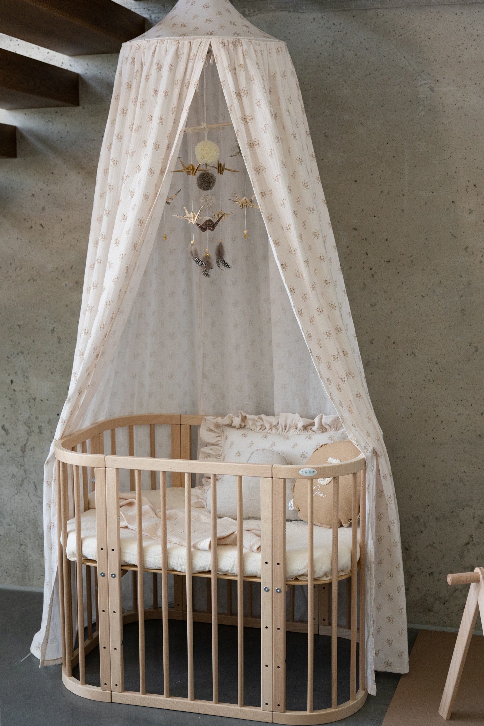 Organic Cotton Canopy - Boho Flowers
