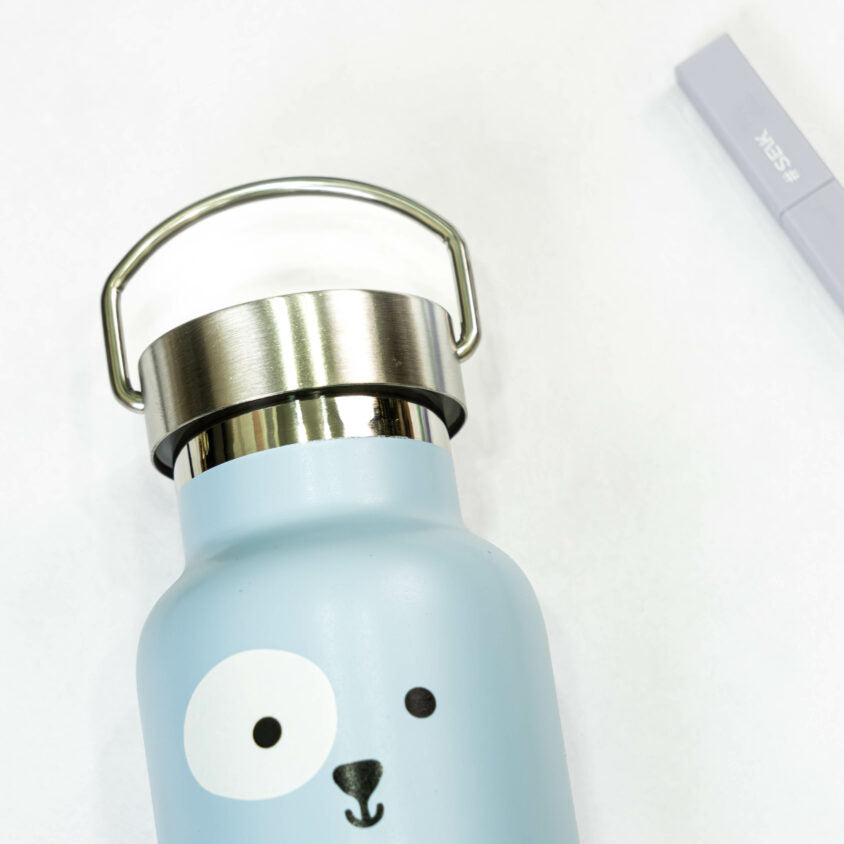 Water Bottle / Thermos – Puppy – Blue 350ml Stainless Steel