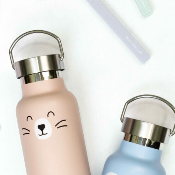 Water Bottle / Thermos – Cat – 350ml Stainless Steel