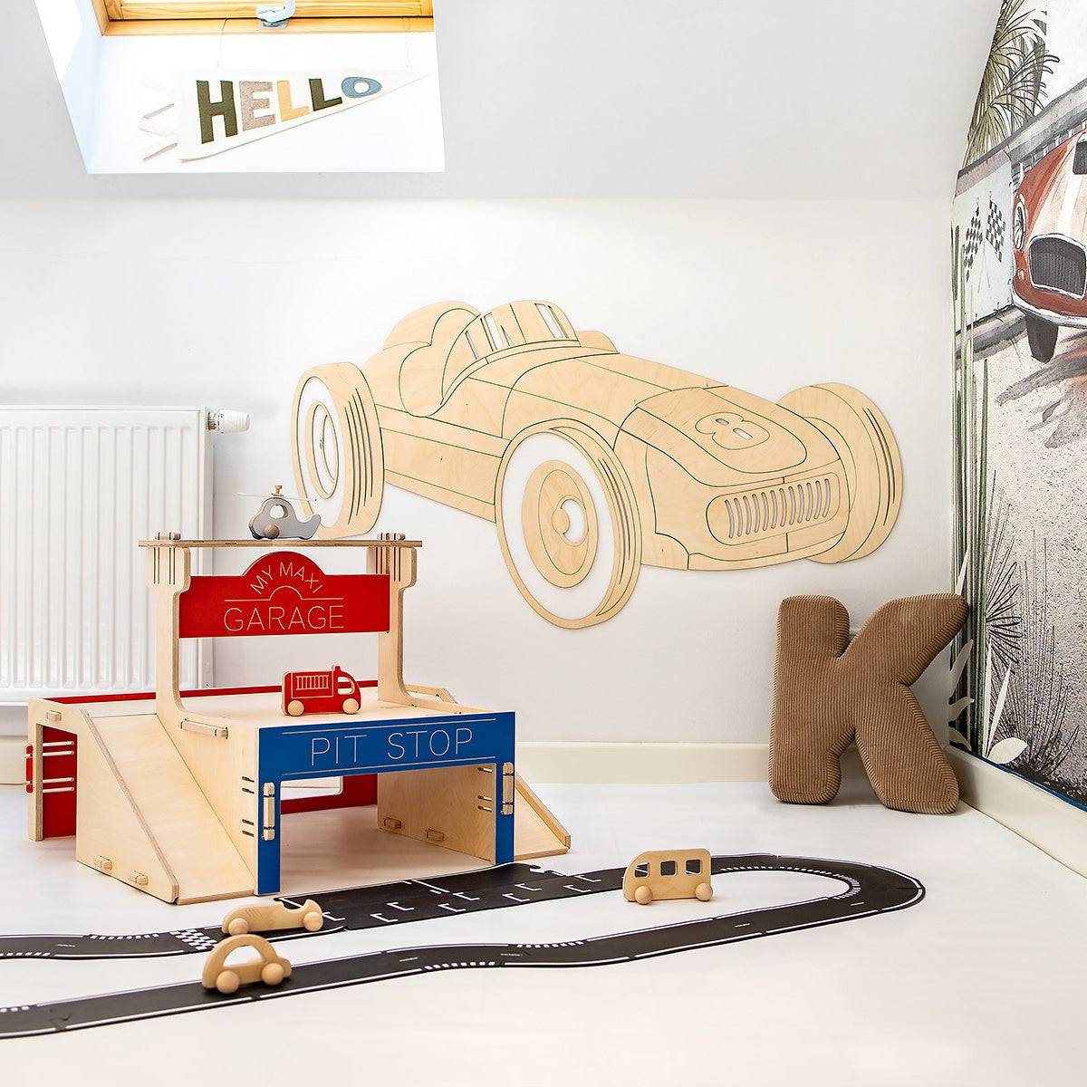 Wooden Wall Decoration - Retro Car