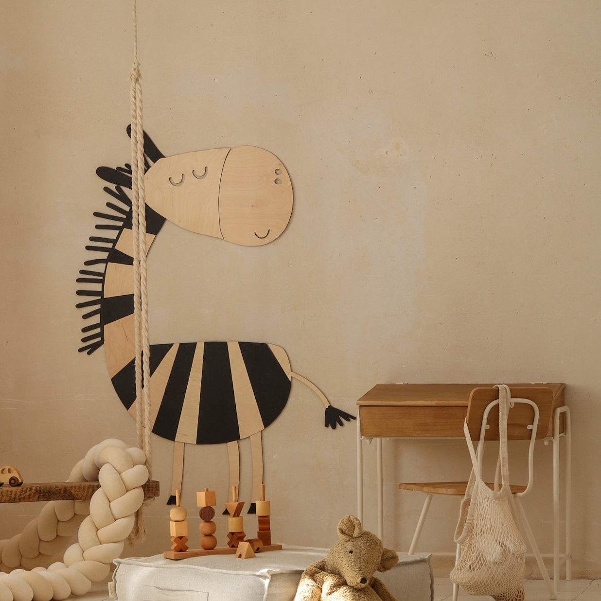 Safari Zebra – Wooden Wall Decoration