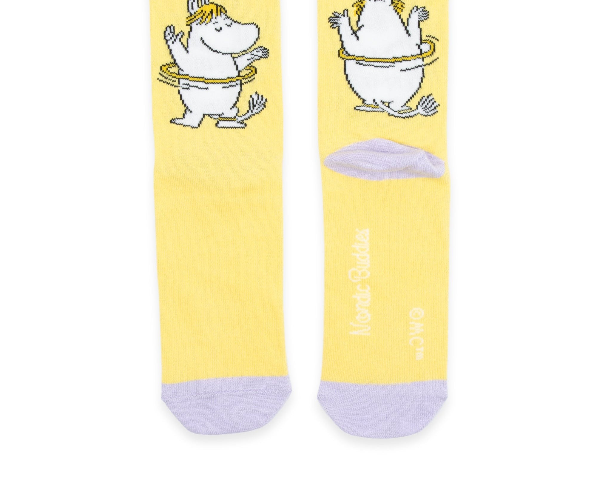 Naisten Muumi-sukka, jossa Niiskuneiti, Keltainen ja lila – koko EU 36–42