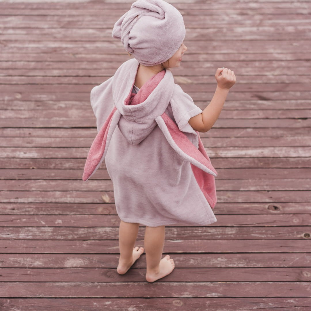 Surfbunny Kids Bath Poncho - Pink