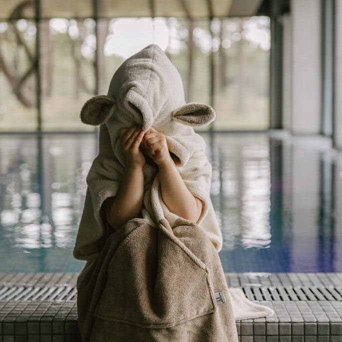 Surfsheep Kids Bath Poncho - Beige