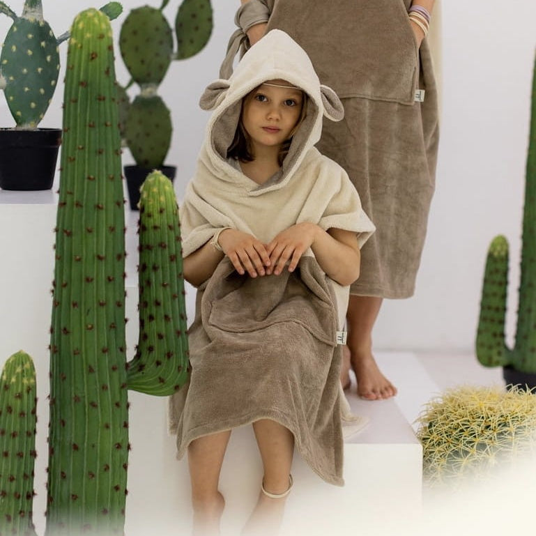 Surfsheep Kids Bath Poncho - Beige