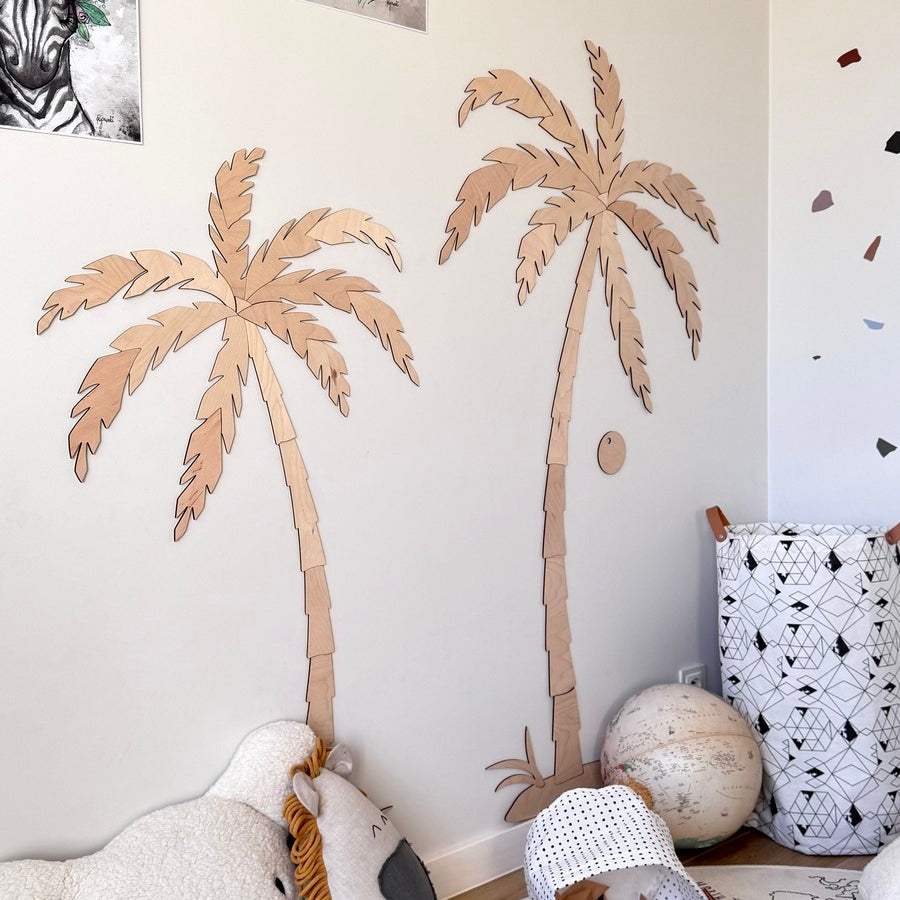 Wooden Wall Decor - Set of Two Palm Trees