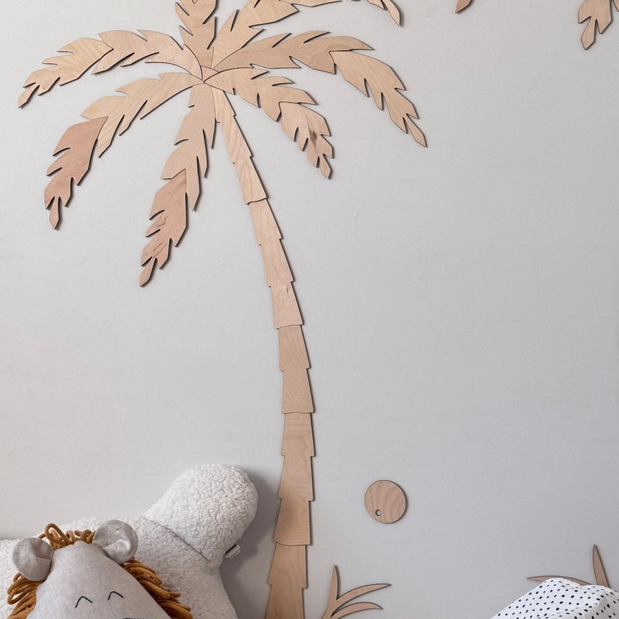 Wooden Wall Decor - Set of Two Palm Trees
