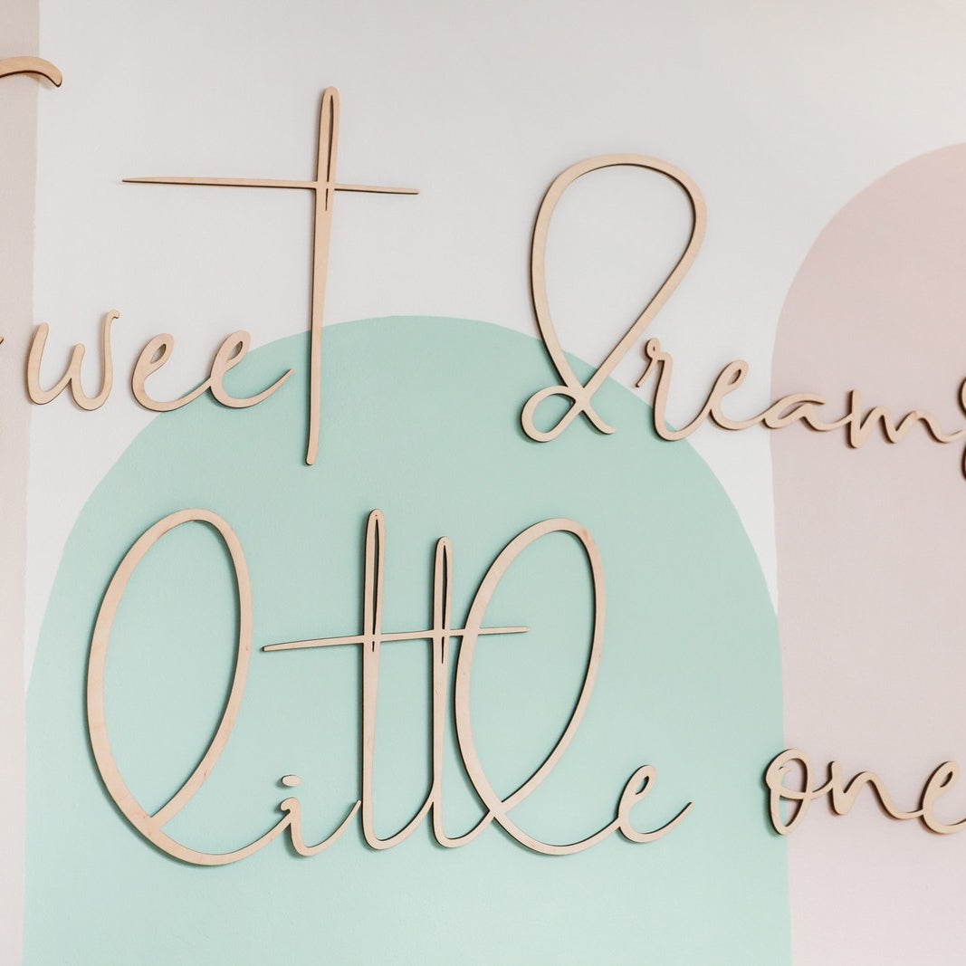 Wooden Wall Sign - Sweet Dreams Little One