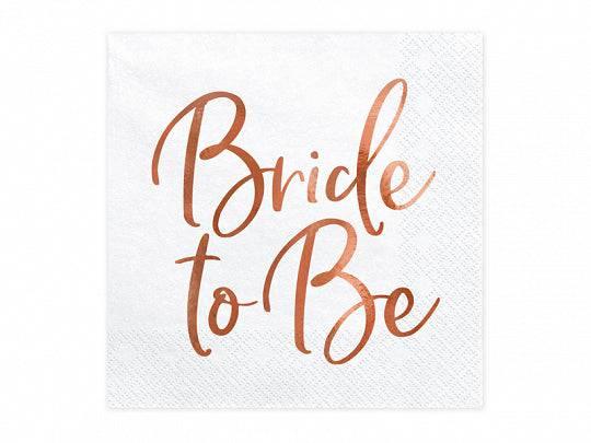 "Bride to Be" lautasliinat / ruusukulta 20 kpl - Decora House